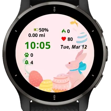 Easter frame Garmin watch face preview