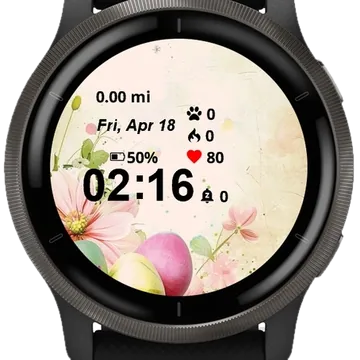 Easter Motifs Garmin watch face preview