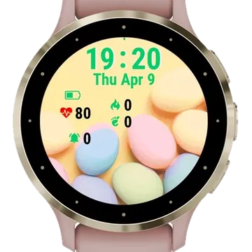 Easter Random Eggs Garmin watch face preview