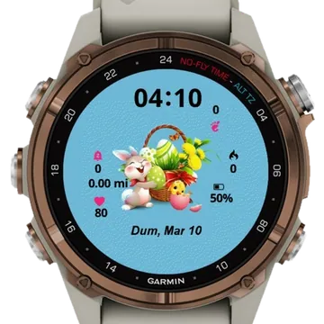 Easter Wallpaper Garmin watch face preview