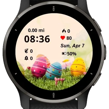 Easter Wallpaper Garmin watch face preview
