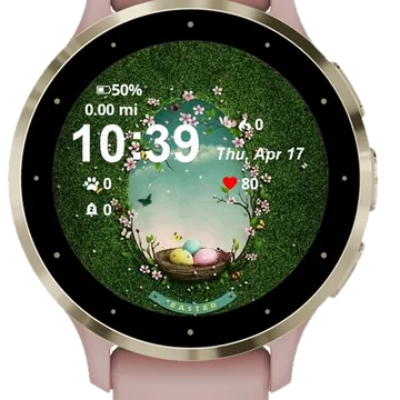 Easter Garmin watch face preview