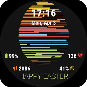 Easterpaint Garmin watch face preview