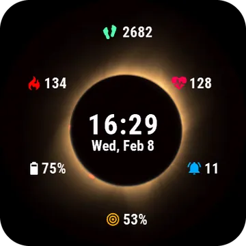 Eclipse Garmin watch face preview