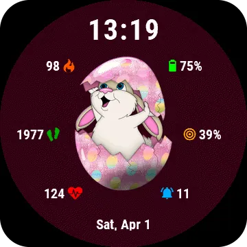 Eggrabbit Garmin watch face preview