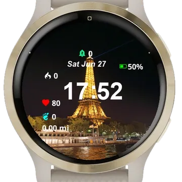 Eiff Tower Night Garmin watch face preview