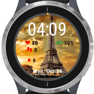 Eiffel Tower Paris Garmin watch face preview