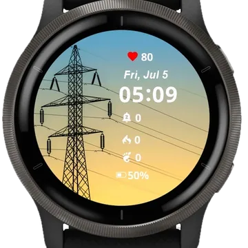 Electrical Tower Garmin watch face preview