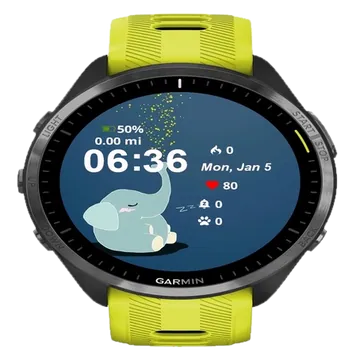 Elephant Stars Garmin watch face preview