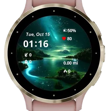 Enchanted Nightscape Garmin watch face preview