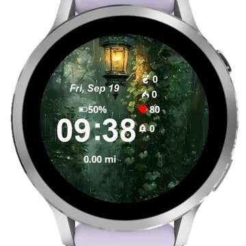 Enchanted Rainfall Garmin watch face preview
