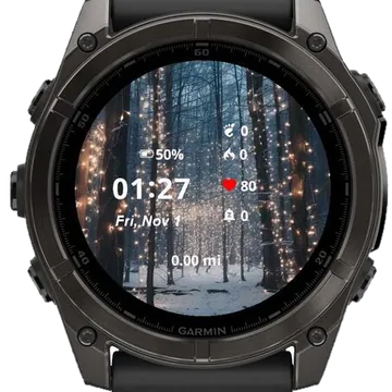 Enchanted Winter Forest Garmin watch face preview