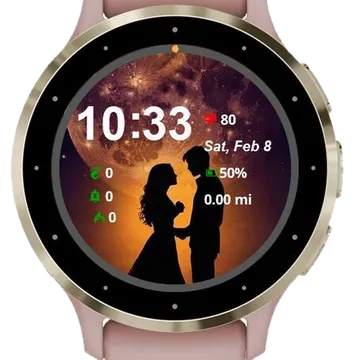 Enchanting Aesthetic Romantic Garmin watch face preview