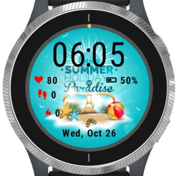 Enjoy Summer Holiday Garmin watch face preview