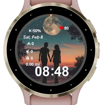 Eternal Night Endless Love Garmin watch face preview