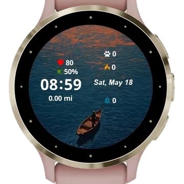 Evening walk Garmin watch face preview