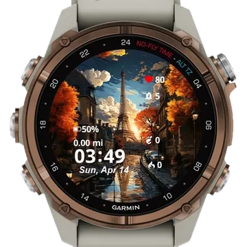 Evening walk Garmin watch face preview