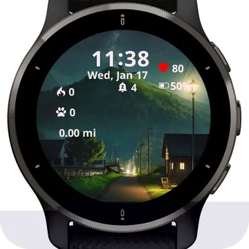 Evening walk Garmin watch face preview