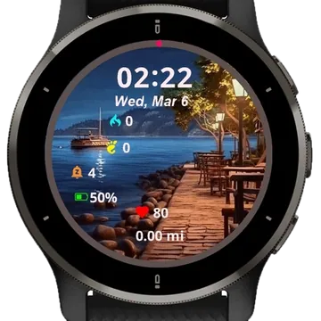 Evening walk Garmin watch face preview