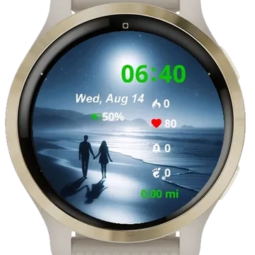 Evening Walk Garmin watch face preview