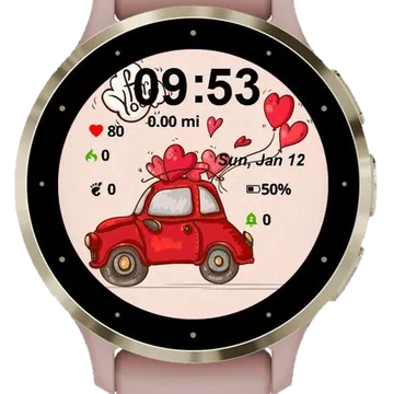 Every Day is Valentines Garmin watch face preview
