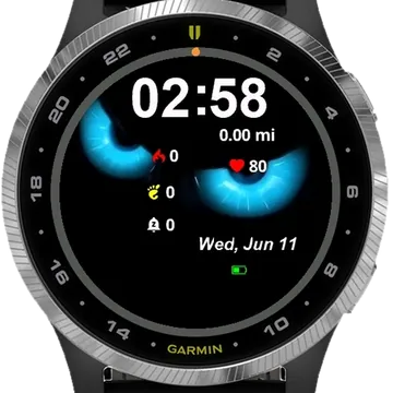 Eyes in the Dark Garmin watch face preview