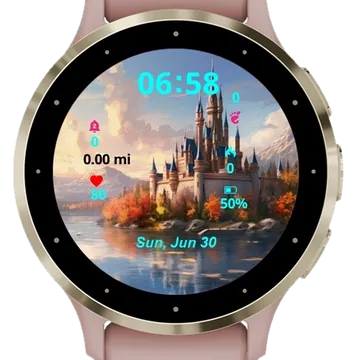 Fairy Castle Garmin watch face preview