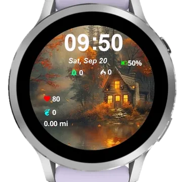 Fall Cabin Garmin watch face preview