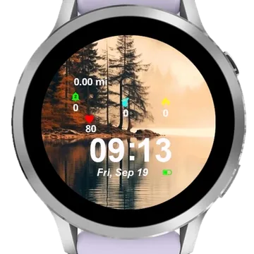 Fall Mountain Garmin watch face preview