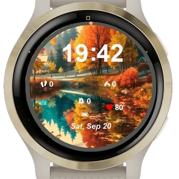 Fall Tree Garmin watch face preview