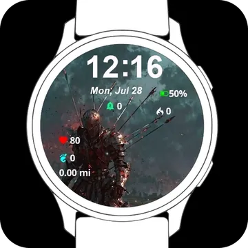 Fallen Warrior Garmin watch face preview