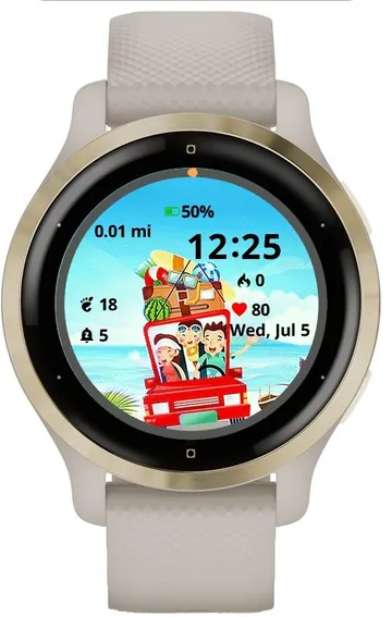 Familly Travel Garmin watch face preview