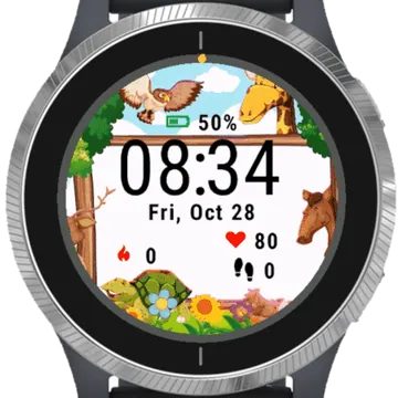 Family Animals Garmin watch face preview