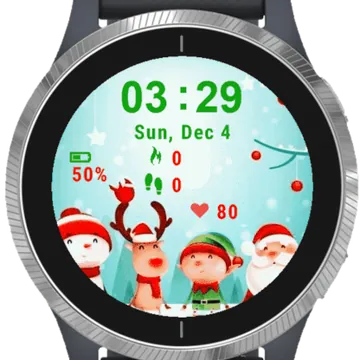 Family Christmas Garmin watch face preview