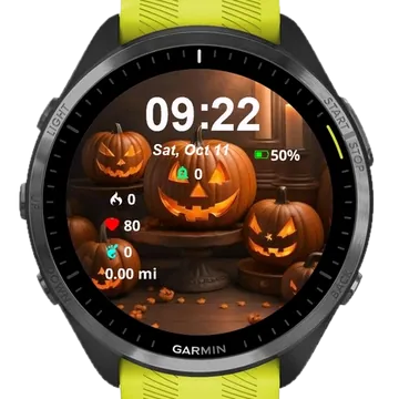 Family Pumpkins Garmin watch face preview