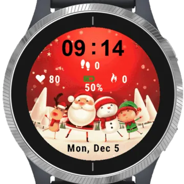 Family Rudolf Garmin watch face preview