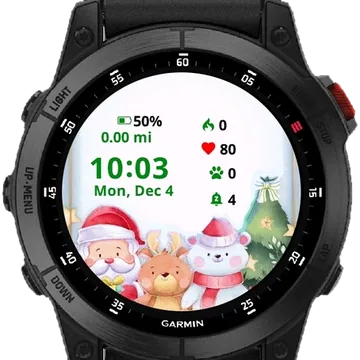 Family Santa Garmin watch face preview