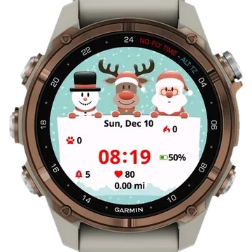 Family Santa Garmin watch face preview