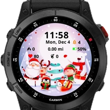 Family Winter Garmin watch face preview