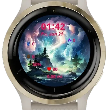 Fantasy Landscape Garmin watch face preview