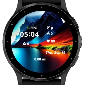 Fantasy Mountain Garmin watch face preview