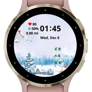 Fantasy Snow Garmin watch face preview