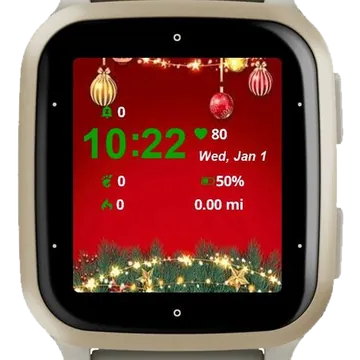 Fantasy Star Christmas Garmin watch face preview