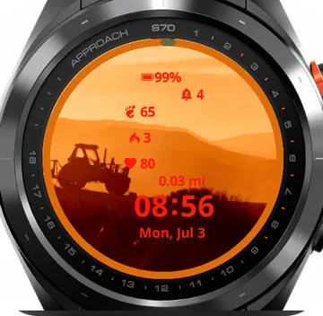 Farming Garmin watch face preview