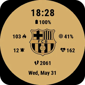 FCB Garmin watch face preview