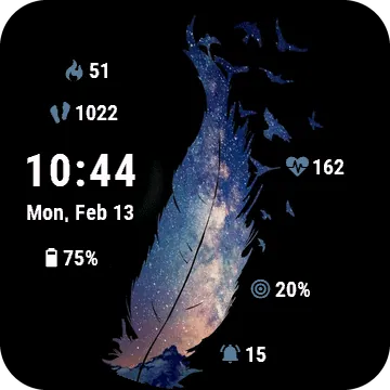 Featherbird Garmin watch face preview