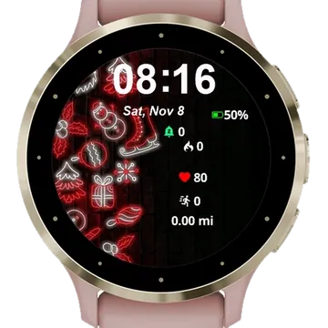 Feliz Natal Garmin watch face preview