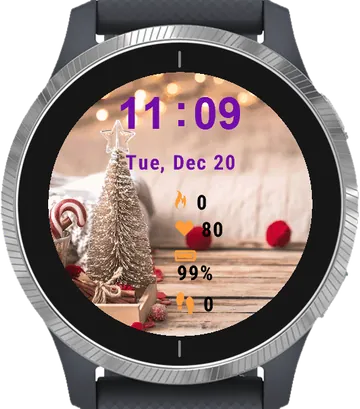 Festive Decor Garmin watch face preview