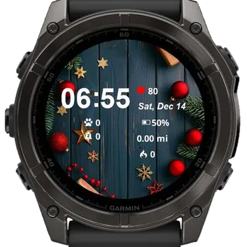 Festive Holiday Background Garmin watch face preview