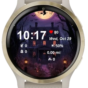 Find Castle Halloween Garmin watch face preview